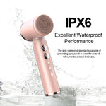 Pink 6-in-1 Electric Facial Cleansing Brush Set - Rechargeable & Waterproof