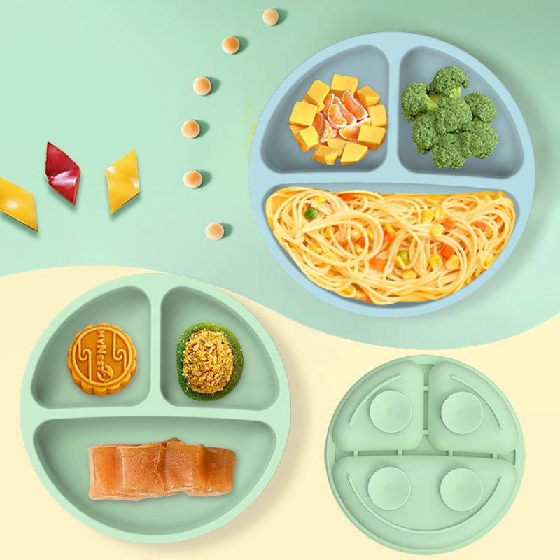 Beige 013 Silicone Baby Feeding Set - Suction Plate, Bib, Cup & Utensils | BPA-Free Baby Tableware