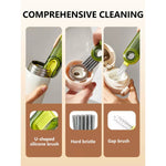 Cleanix Multi - functional Cup Cleaning Brush Bottle Nipple Cleaning Tool Three - in - one