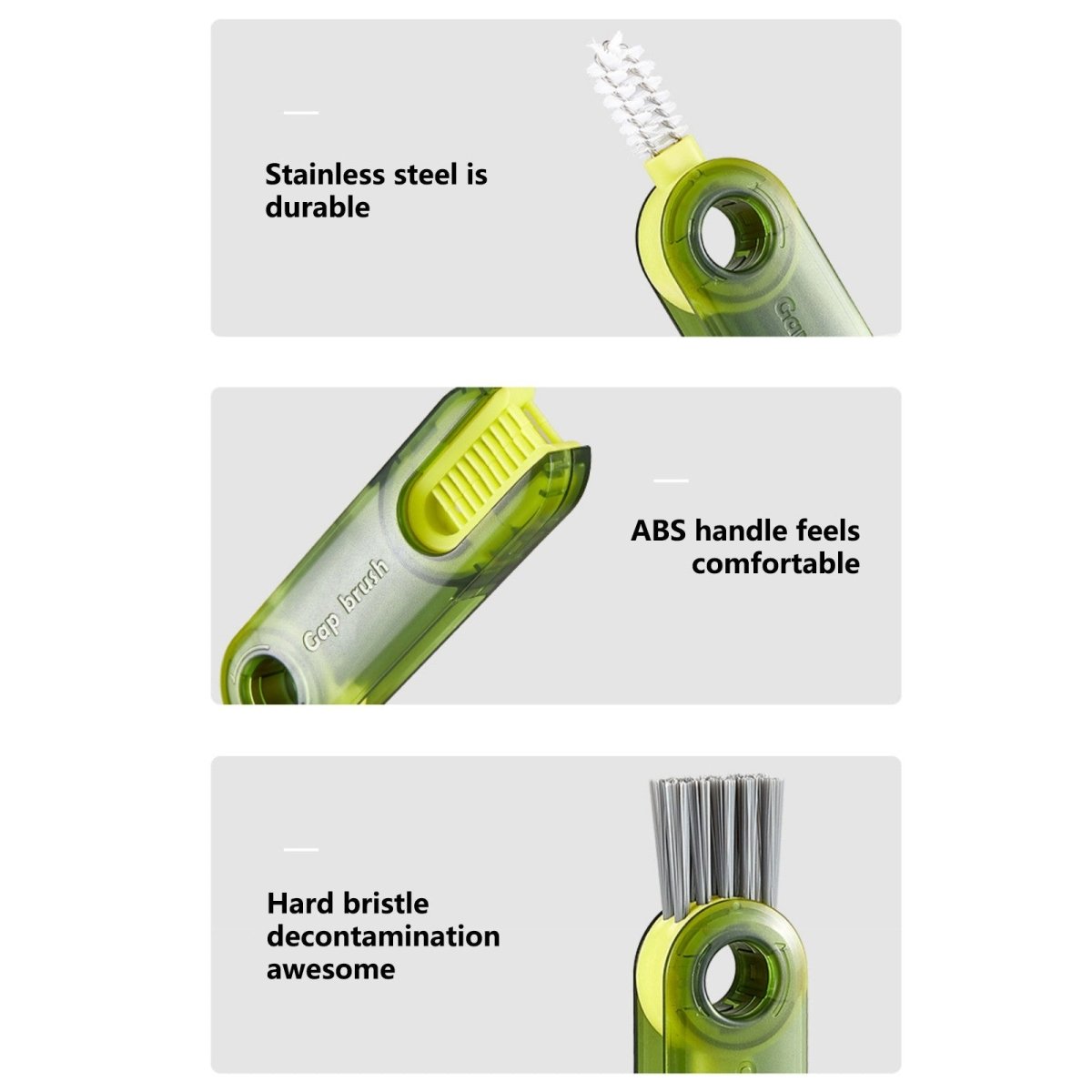 Cleanix Multi - functional Cup Cleaning Brush Bottle Nipple Cleaning Tool Three - in - one