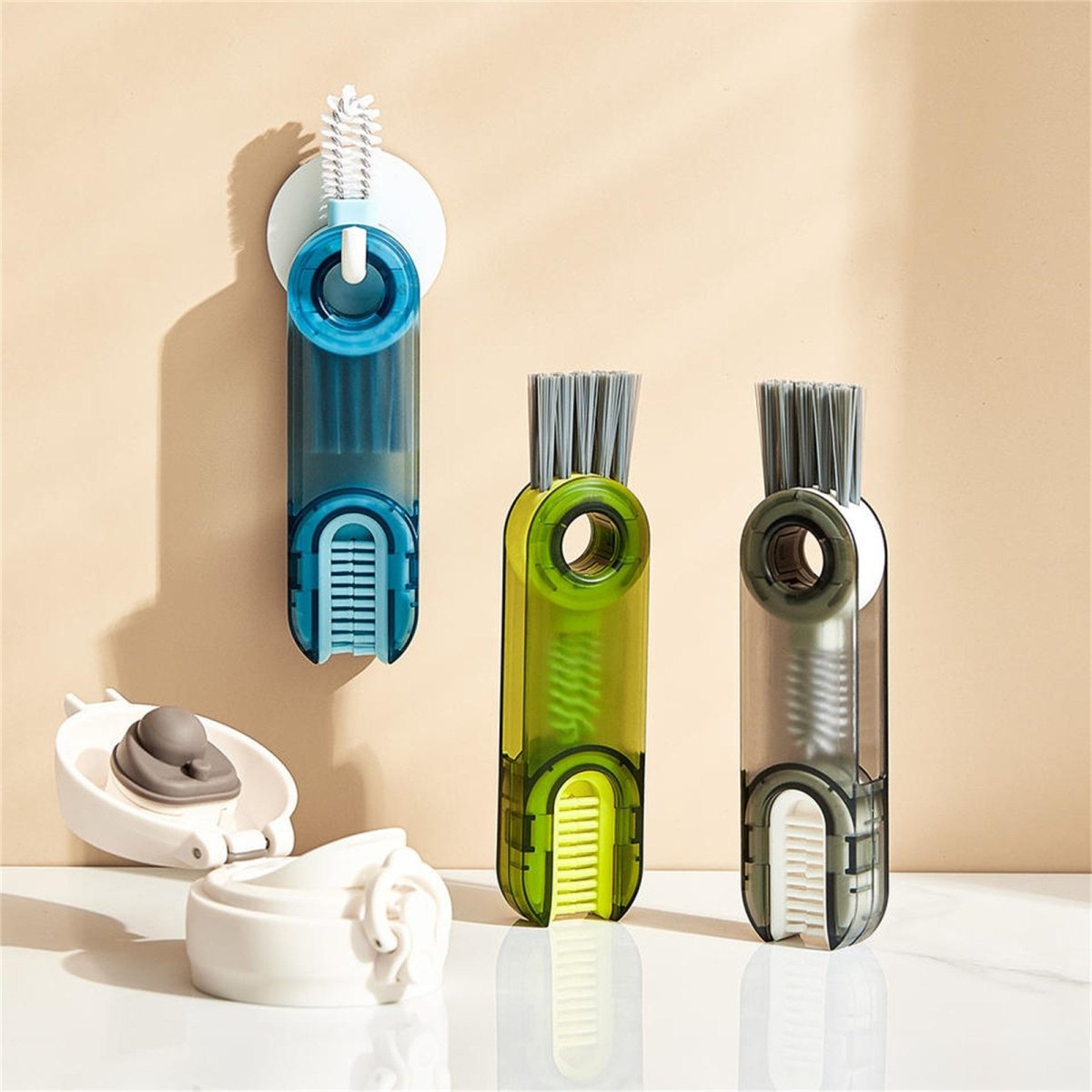 Cleanix Multi - functional Cup Cleaning Brush Bottle Nipple Cleaning Tool Three - in - one