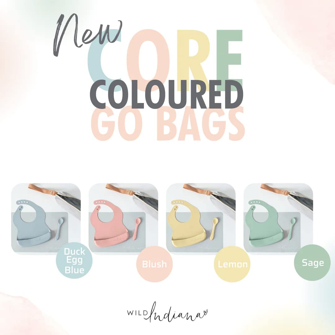 LIFEBEA WILD INDIANA Eating - out Comfy Silicone Baby Bib set for babies & Toddlers(10 - 72 Months) Waterproof baby fedding including Waterproof carry case (Blush)