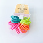 MANGO JELLY Kids Hair Ties (3cm) - Bubbly Neon (THICK) -Twin Pack