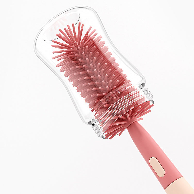 Vibe Geeks 3 in 1 Silicone Bottle and Teat Cleaning Brush - Blue