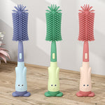 Vibe Geeks 3 in 1 Silicone Bottle and Teat Cleaning Brush - Blue