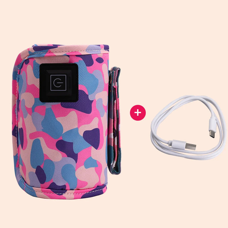 Vibe Geeks 3 Temperature Insulated Milk Baby Bottle Warmer- Usb Plugged-in - Pink