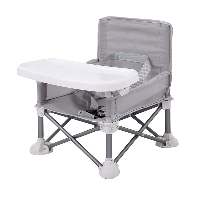 Vibe Geeks Foldable Camping and Dining Chair Outdoor Booster Seat for Toddlers - Khaki