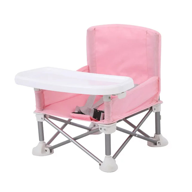 Vibe Geeks Foldable Camping and Dining Chair Outdoor Booster Seat for Toddlers - Khaki