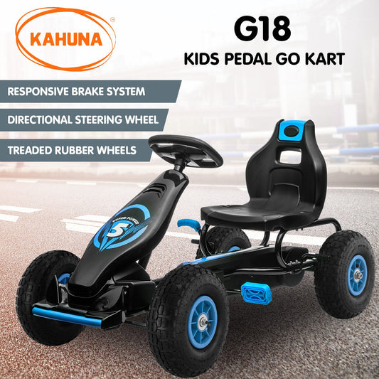 Kahuna G18 Kids Ride On Pedal Go Kart - Blue - ToyChest.au