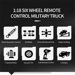 2.4ghz 4ch Remote Control Dongfeng 7 Six-wheeled Armor Truck Toy - Green