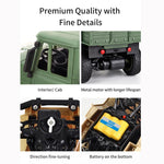 2.4ghz 4ch Remote Control Dongfeng 7 Six-wheeled Armor Truck Toy - Green