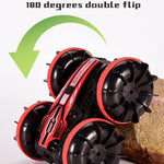 Amphibious Stunt Rc Car - Double-sided Rolling - 2.4g - Electric - Kids' Toy - Green