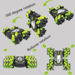Double-sided Flip Drift Remote Control Toy Stunt Car for Children - Black Orange