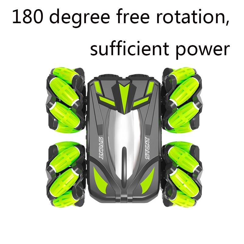 Double-sided Flip Drift Remote Control Toy Stunt Car for Children - Black Orange