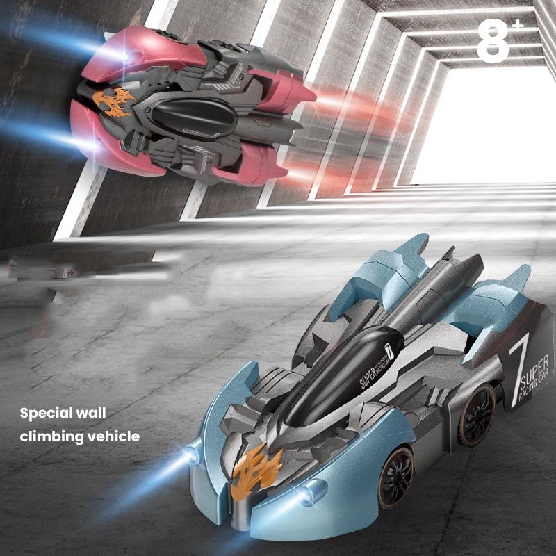 Electric Remote Control Wall Climbing Car for Kids - Mini Toy - Red Flame Watch Rc Edition