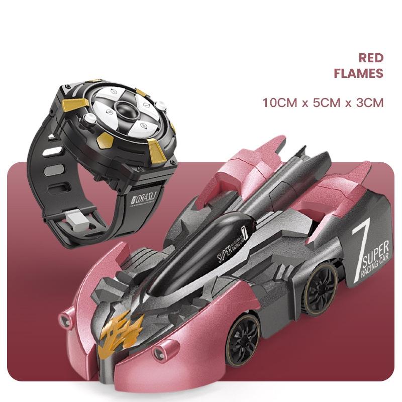 Electric Remote Control Wall Climbing Car for Kids - Mini Toy - Red Flame Watch Rc Edition