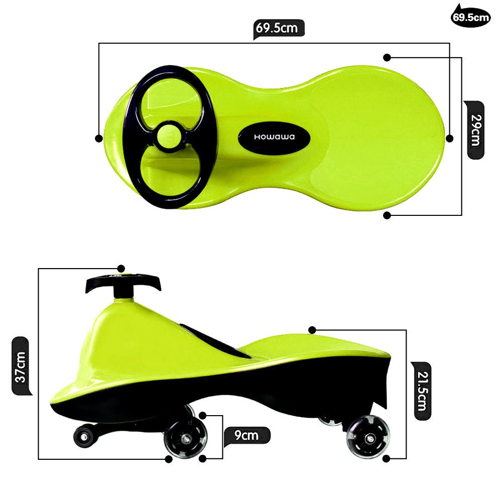 Green-Glide Walker Swing Car Twist Car Rind On Toy Italian Designer For Children Outdoor