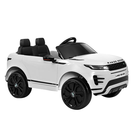 Kids Electric Ride On Car Land Rover Licensed Toy Cars Remote 12V Battery White - ToyChest.au