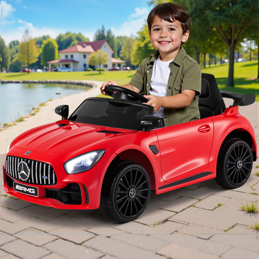 Kids Electric Ride On Car Mercedes-Benz AMG GTR Licensed Toy Cars Remote Red - ToyChest.au