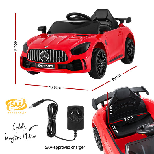 Kids Electric Ride On Car Mercedes-Benz AMG GTR Licensed Toy Cars Remote Red - ToyChest.au