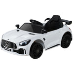 Kids Electric Ride On Car Mercedes-Benz AMG GTR Licensed Toy Cars Remote White