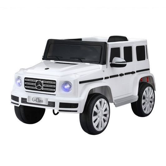 Kids Ride On Car Licensed G500 Electric Toys Horn Remote 12V White - ToyChest.au
