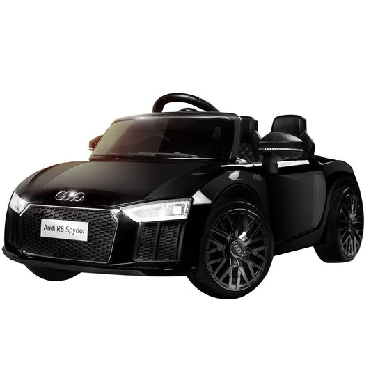 LICENSED AUDI R8 Kids Ride On Car Toy Spyder Electric Remote Control Black 12V - ToyChest.au