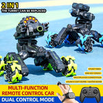 Remote Control Car with Soft Bomb - Four-wheel Battle Blooming Tire Spray - Green