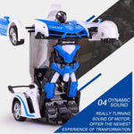 Remote Control Police Car - 4 Channels Deformable Toy