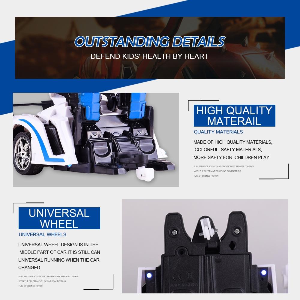 Remote Control Police Car - 4 Channels Deformable Toy
