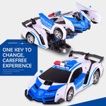 Remote-controlled Deformable Toy Car - 4 Channels - Yellow