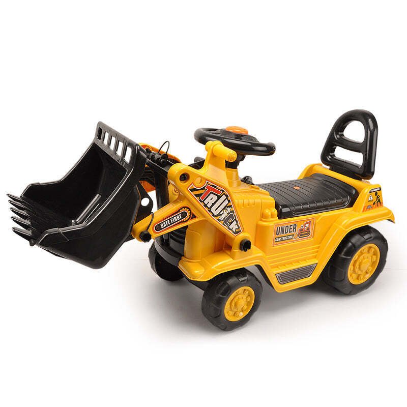 Ride - on Children's Digger (Yellow) w/ Interactive Gear Stick & Scoop