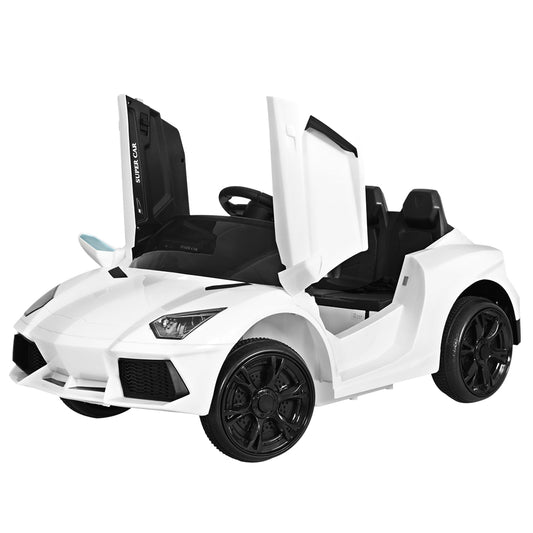 Rigo Kids Electric Ride On Car Ferrari-Inspired Toy Cars Remote 12V White - ToyChest.au