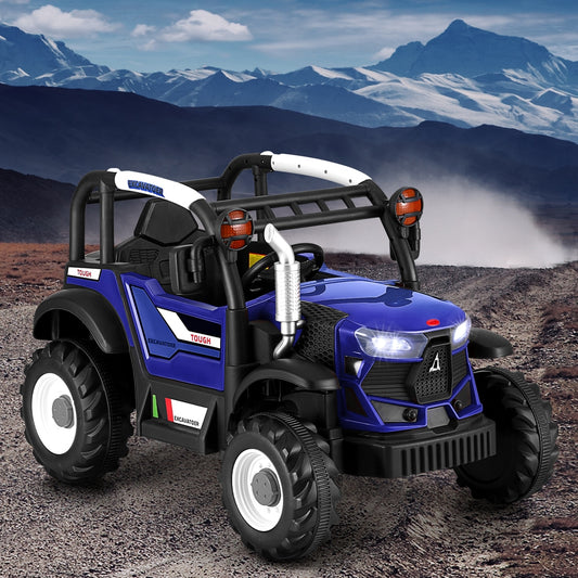 Rigo Kids Electric Ride On Car Off Road Jeep Remote 12V Blue - ToyChest.au