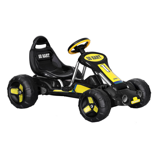Rigo Kids Pedal Go Kart Ride On Toys Racing Car Plastic Tyre Black - ToyChest.au