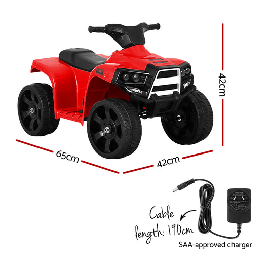 Rigo Kids Ride On ATV Quad Motorbike Car 4 Wheeler Electric Toys Battery Red - ToyChest.au