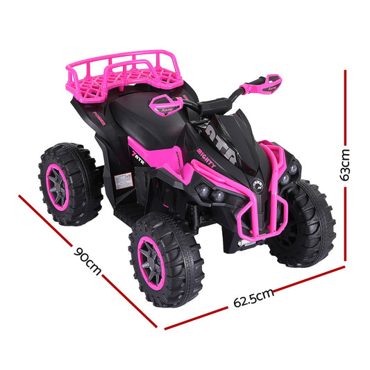 Rigo Kids Ride On Car ATV Quad Motorbike Storage Rack Electric Toys 12V Pink - ToyChest.au