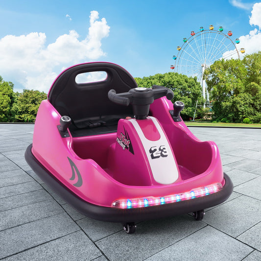 Rigo Kids Ride On Car Bumper Kart 6V Electric Toys Cars Remote Control Pink - ToyChest.au