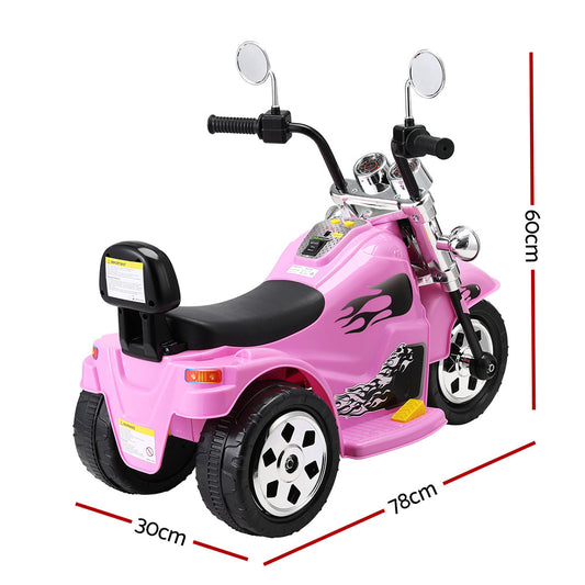 Rigo Kids Ride On Car Motorcycle Motorbike Electric Toys Horn Music 6V Pink - ToyChest.au
