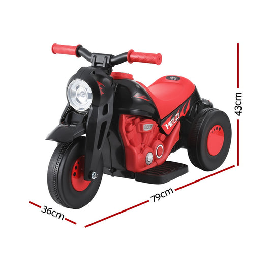 Rigo Kids Ride On Car Motorcycle Motorbike with Bubble Maker Electric Toy 6V Red - ToyChest.au