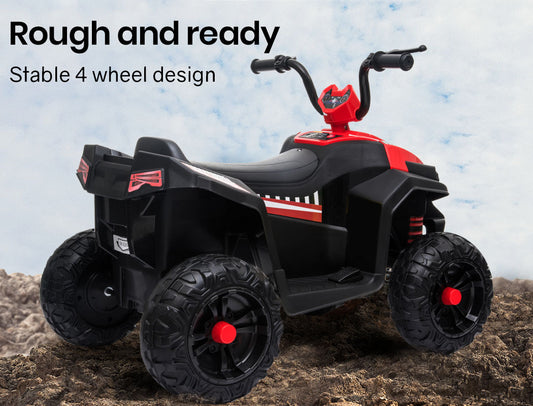 ROVO KIDS Electric Ride On ATV Quad Bike Battery Powered, Red and Black - ToyChest.au