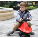 Yellow-Glide Walker Swing Car Twist Car Rind On Toy Italian Designer For Children Outdoor