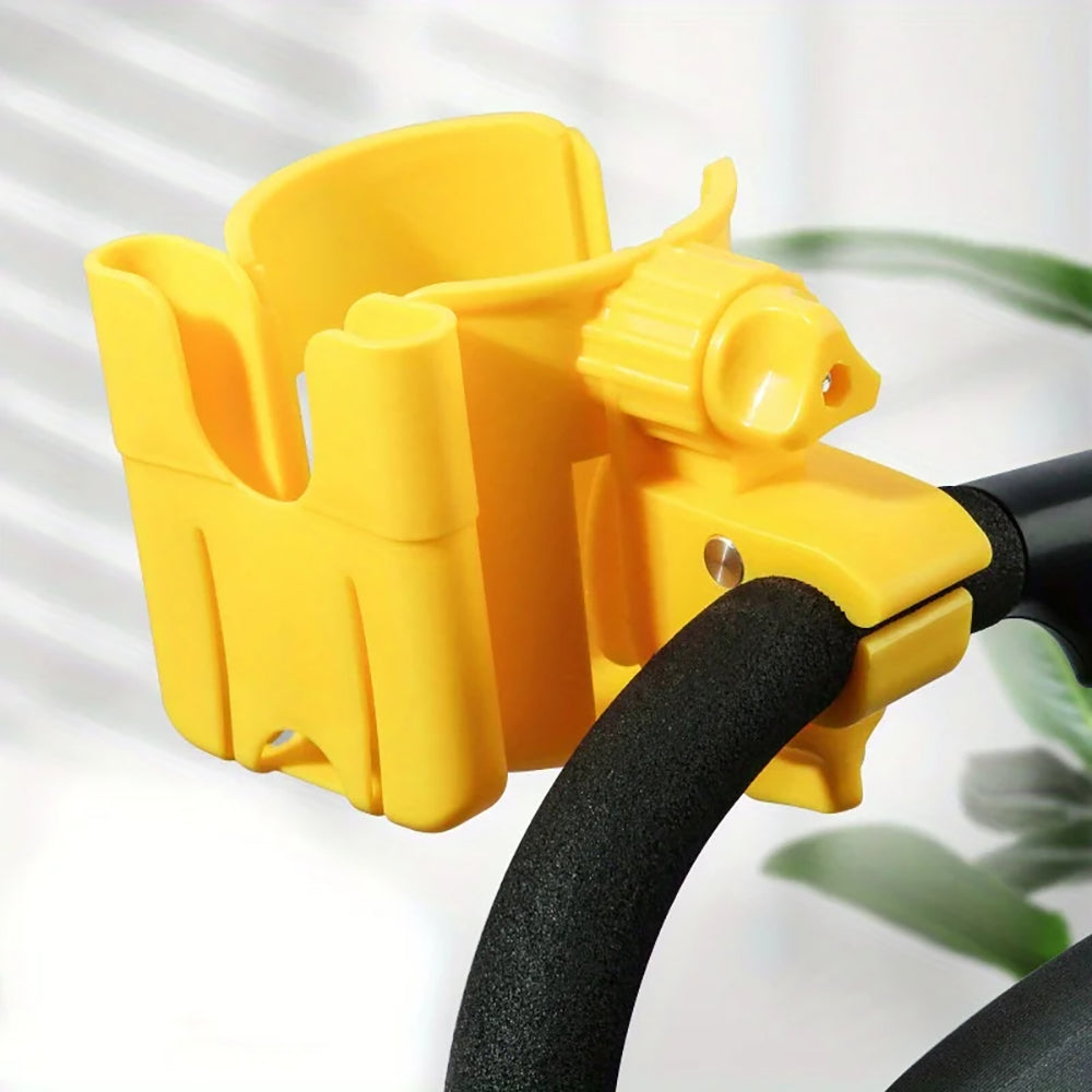 Vibe Geeks Convenient 2-in-1 Stroller Cup and Phone Holder for On-the-go Parenting - Black