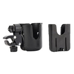 Vibe Geeks Convenient 2-in-1 Stroller Cup and Phone Holder for On-the-go Parenting - Black