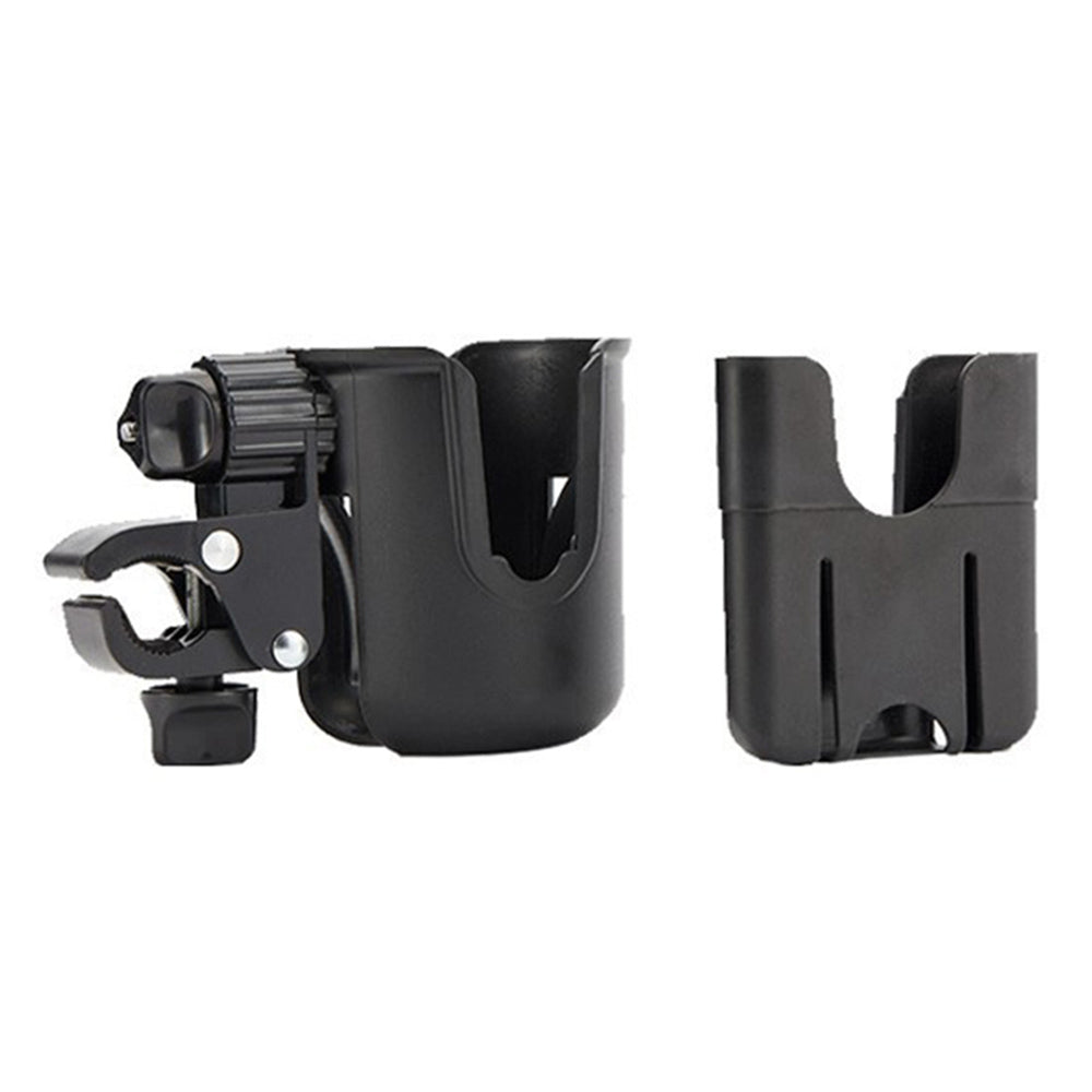 Vibe Geeks Convenient 2-in-1 Stroller Cup and Phone Holder for On-the-go Parenting - Black