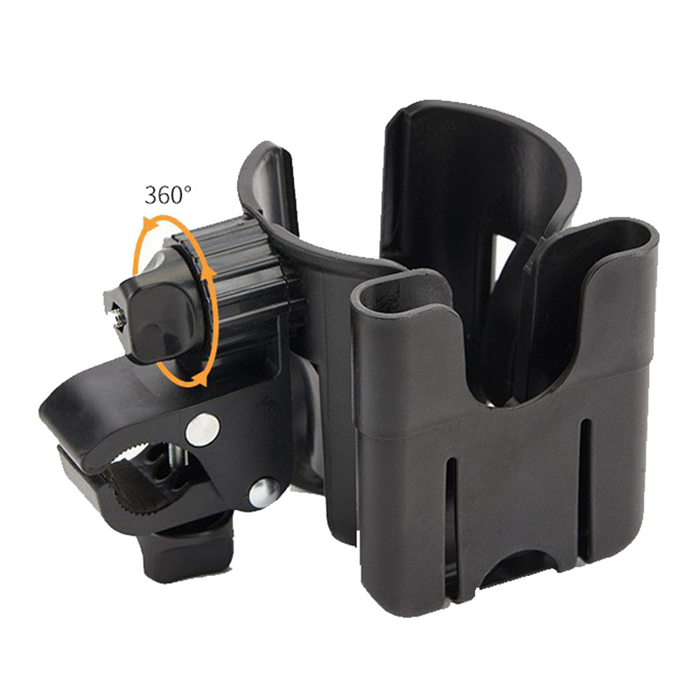 Vibe Geeks Convenient 2-in-1 Stroller Cup and Phone Holder for On-the-go Parenting - Grey