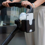 Vibe Geeks Convenient 2-in-1 Stroller Cup and Phone Holder for On-the-go Parenting - Grey