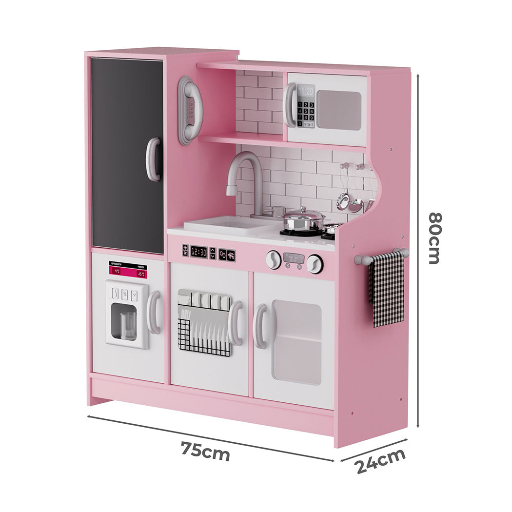 Bopeep Kids Kitchen Set Wooden Pretend Play Cooking Toy