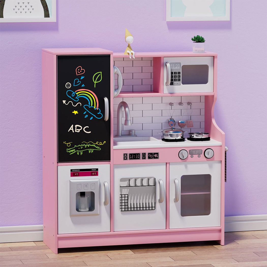 Bopeep Kids Kitchen Set Wooden Pretend Play Cooking Toy