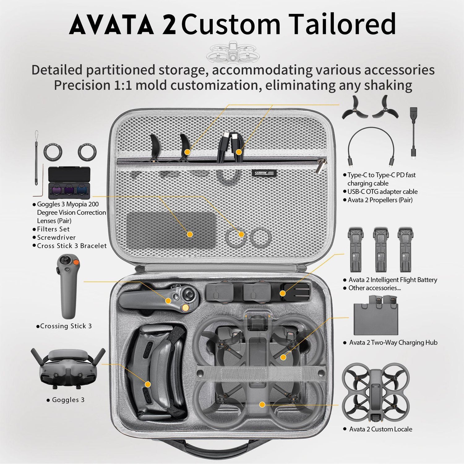 Dji Avata 2 Drone Messenger Bag - Compact Storage Solution